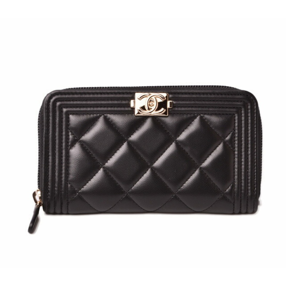 CHANEL Wallet Boy Chanel Black